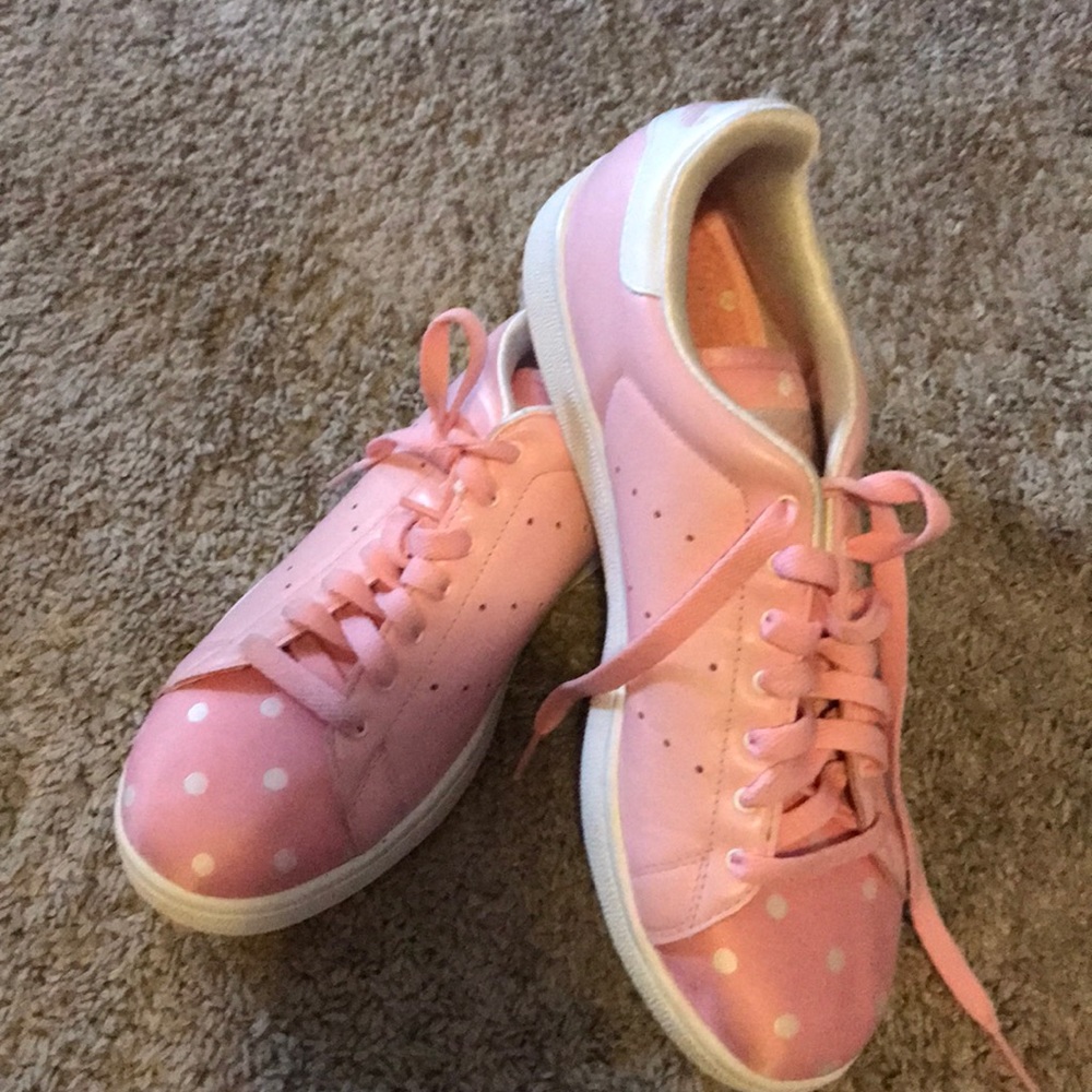 Cute adidas pink sneakers